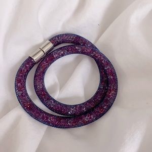 Swarovski pink stardust double wrap bracelet